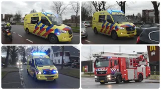 [29-1-2022] Ambulances 05-118, 05-101 en 05-112 A1 naar het MST + HW 05-4152 P1 naar een Afhijsing