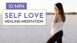 10 Min - Meditation for Self Love, Confidence, and Healing | Yoga with Kate Amber