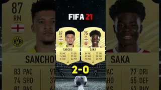 Jadon Sancho VS Bukayo Saka Fifa Comparison |#fifa23 #eafc24 #comparison #football #shorts #gaming