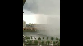 The speed of this microburst moving