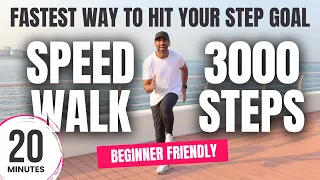 Speed Walk Workout at Home | 3000 Steps Fast Walking Workout