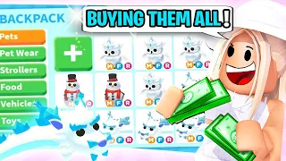 SPENDING ALL MY MONEY In THE NEW WINTER UPDATE!! Adopt Me Roblox