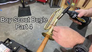 Boy Scout Bugle Part 4- Mount & Patina, band instrument repair, Wes Lee Music