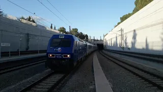 Trains in Athens area Aghioi anargiroi and Kato Acharnai