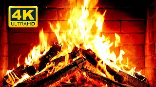 🔥 Cozy Fireplace 4K (12 HOURS). Fireplace with Crackling Fire Sounds. Crackling Fireplace 4K