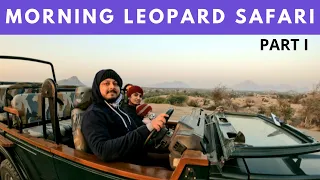Morning Leopard Safari - Sunrise in the Jawai Hills, Bera Rajasthan, Jawai Safari - Drone Shots