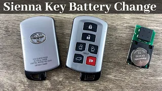 2011 - 2020 Toyota Sienna Key Fob Battery Replacement How To Remove Replace Change Remote Batteries
