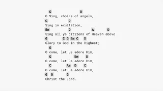 O Come All Ye Faithful (NO CAPO) guitar chords