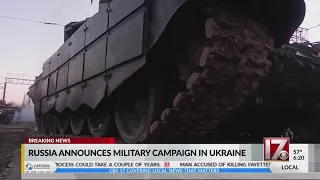 Russia announces military campaign in Ukraine