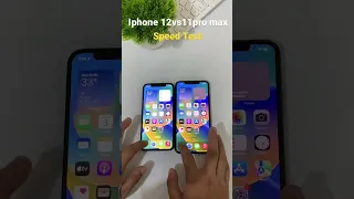 Iphone 12 vs Iphone 11 pro max || Speed Test #shorts