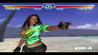 Tekken 4 Christie Purple VS Christie Green win, double ko, in 2nd rounds  all stage