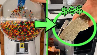Filling Our GIANT Gumball Machine With 10,000 Gumballs!