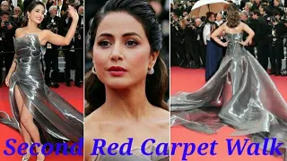 Cannes के Red Carpet पर दूसरी बार किया Hinaने Walk Hina Khan Second Red Carpet Walk full video||HD||