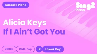 Alicia Keys - If I Ain't Got You (Lower Key) Karaoke Piano