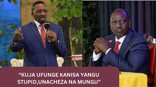 "KUJA UFUNGE KANISA YANGU MJINGA,UNACHEZA NA MUNGU WEWE" ANGRY PASTOR NGANGA BLASTS PRESIDENT RUTO