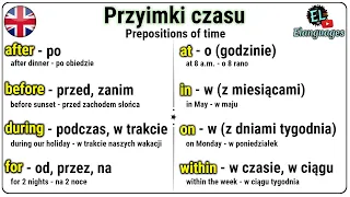 Przyimki czasu po angielsku - Prepositions of time in English