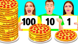 تحدي 100 طبقة من الطعام | لحظات مضحكة Teen Challenge