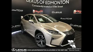 Tan 2019 Lexus RX 350 Luxury Package Walk Around Review - South Edmonton, AB