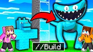 I CHEATED using //AUTOBUILD in CYAN RAINBOW FRIENDS Build Challenge