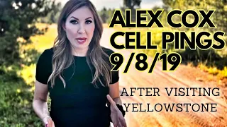 ALEX COX CELL PHONE PINGS AFTER VISITING YELLOWSTONE. Last day Tylee Ryan was seen 💙