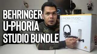 BEHRINGER U-PHORIA STUDIO BUNDLE UNBOXING & FIRST IMPRESSION // Behringer UM2, C-1 XLR MIC, HPS5000