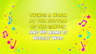 Wiggly Woo | Karaoke | The Worm Song | Nursery Rhyme | KiddieOK