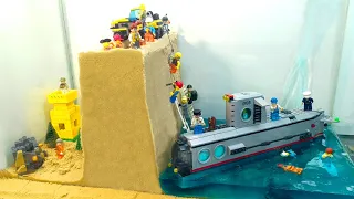 Curse of the Sunken Pirate: LEGO Submarine at the Bottom of the Ocean! Lego Dam Breach Experiment