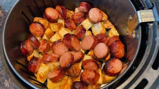Air Fryer Kielbasa And Potatoes Recipe - this easy one pot dinner will satisfy your hunger! 😋👍