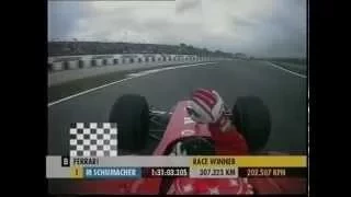 F1 Spain 2001 - Mika Hakkinen retires on last Lap Schumi team radio & Apology
