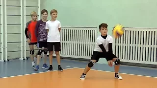 The volleyball training. Children. Full version