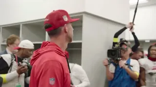 49ers Kyle Shanahan speaks to locker room after big win vs Rams