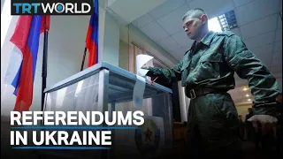 Controversial vote begins in Russian-held parts of Ukraine