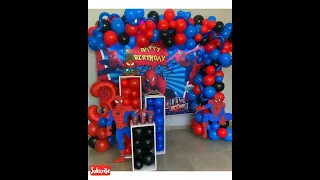 diy spiderman birthday theme decorations | spiderman theme #shortsvideo #shorts