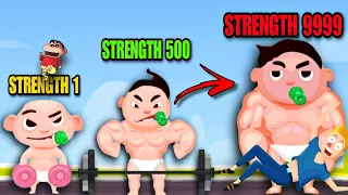 UPGRADING TO THE WORLD STRONGEST BABY | NOOB VS PRO VS HACKER IN MUSCLE BOY | IamBolt Gaming