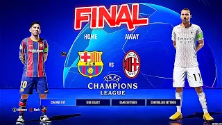 FC BARCELONA - AC MILAN | Final Champions League Ultimate Difficulty Next Gen MOD PS5 No Crowd