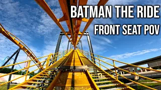 Batman The Ride 5K Front Seat POV Six Flags Over Texas