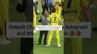 Bonding between Thala Dhoni and Deepak Chahar 😍😂 #msdhoni #csk #ipl