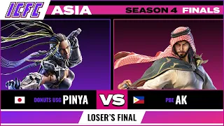 DONUTS USG Pinya vs PBE AK - ICFC TEKKEN ASIA: Season 4 Finals - Loser's Final