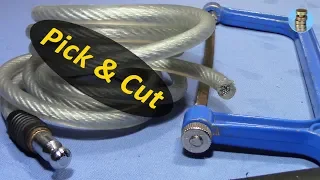 (picking 636) Bike cable locks are not secure - quickly picked & cut
