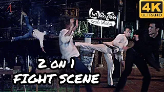 [4K] ANDY LONG VS THE YOUNG MASTERS - Kung Fu Warrior: Luc Van Tien (2016) 2 on 1 Fight Scene Part 1