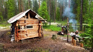 МОЩНЕЙШИЕ ПОКЛЕВКИ ХАРИУСА НА МУШКУ! / НА ВОДОМЕТЕ В ТАЕЖНУЮ ГЛУШЬ / БЫТ В ЛЕСНОЙ ИЗБЕ / Часть 2