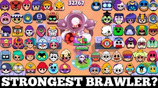 99 Powercubes Vs Boss Robot! All 70 brawlers Test WORST-BEST