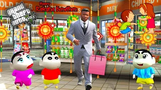 GTA 5 : Franklin Shopping For Rakshabandhan With Shinchan & Pinchan in GTA 5 ! JSS GAMER