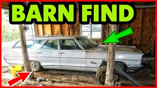 BARN FIND. Fantastic 1966 Pontiac Catalina station wagon spent 20 years in a barn!