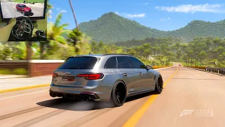 Forza horizon 5 audi rs4 avant steering wheel flashfire suzuka 900r gameplay