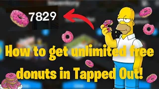 The Simpsons: Tapped Out | How to get infinate free donuts *WORKING 2023*