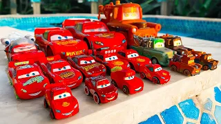 Clean up muddy minicars & disney car convoys! Play in the garden