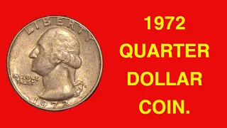 1972 QUARTER DOLLAR COIN || AMERICA #coinhistory #kacoin #numismmatics #trending #americancoin#coin