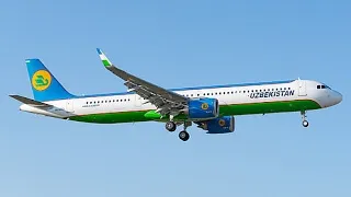 19.08.2022. Взлёт из Ташкента(TAS) в Лондон(LHR). Рейс HY 201. Airbus A321-200 neo. (UK32103).