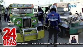 Jeepney drivers na ginawang garahe ang loading at unloading area, huli; brgy hall na... | 24 Oras